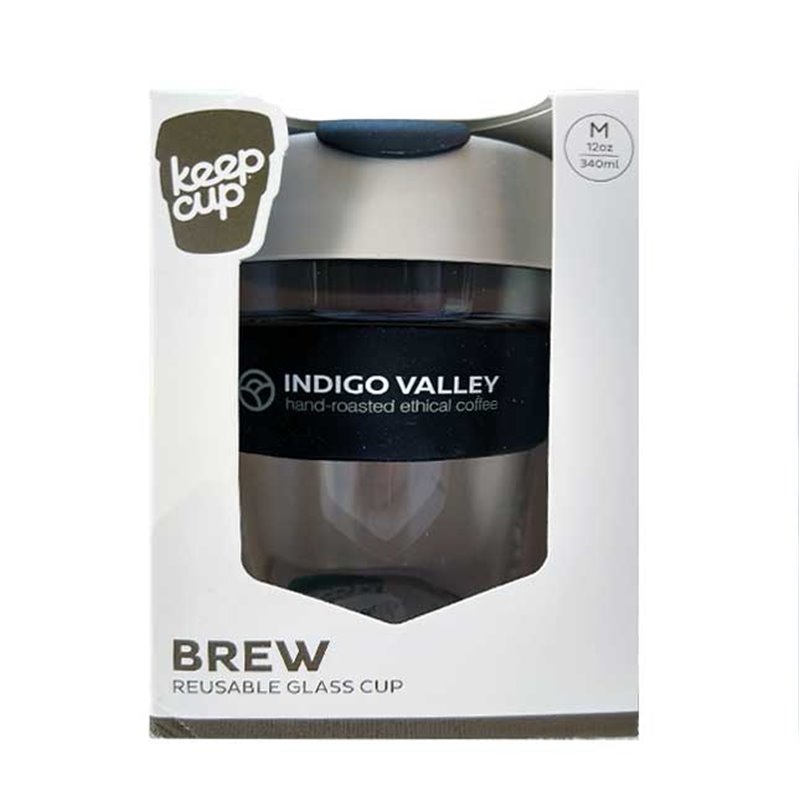 Indigo Valley KeepCup 12oz Glass/Latte Indigo Valley KeepCup 12oz Glass/Latte