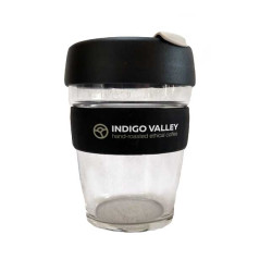 Indigo Valley KeepCup 12oz Glass with Black Lid