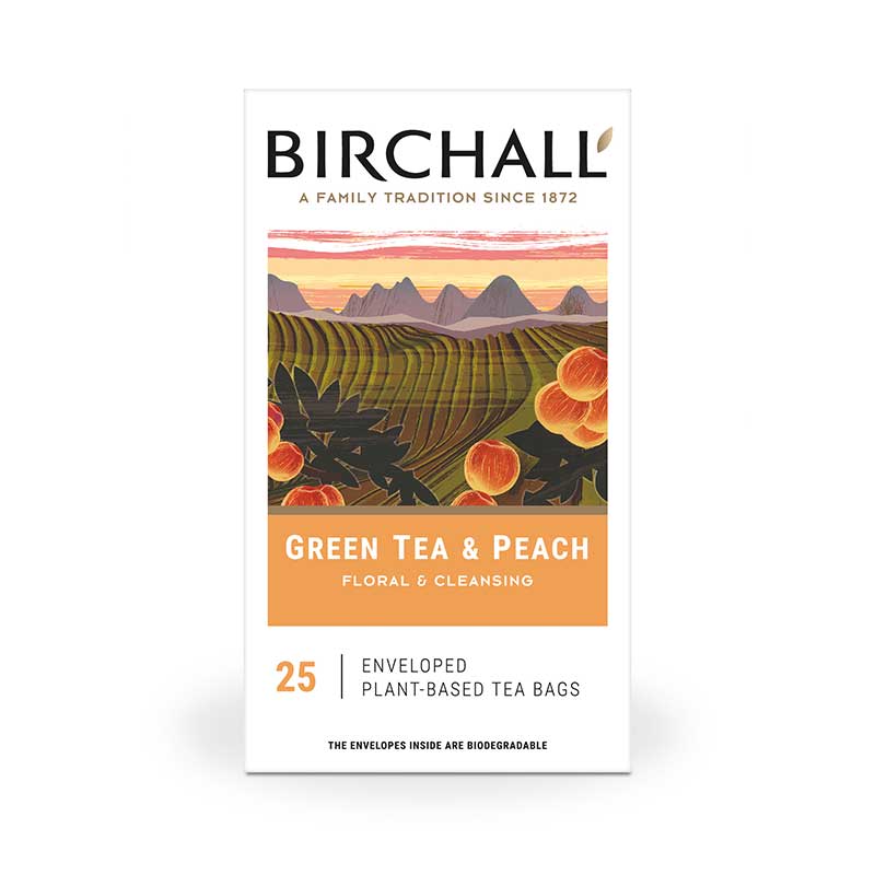 Green Tea & Peach (25) Enveloped Tea bags 